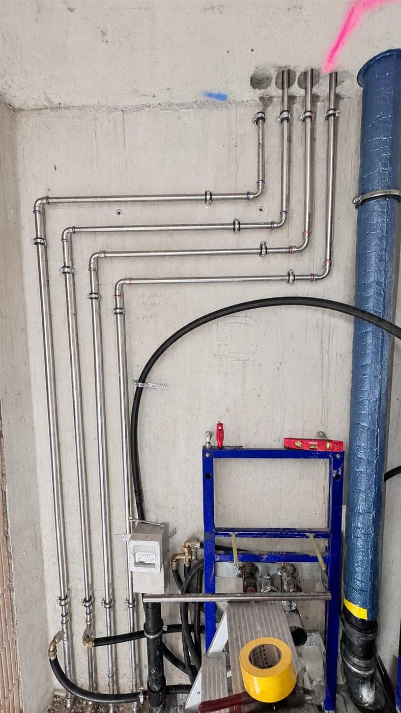 Riser pipes, new build